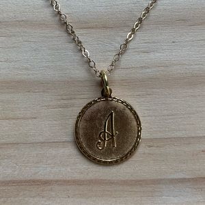 Moon and Lola monogram “A” necklace